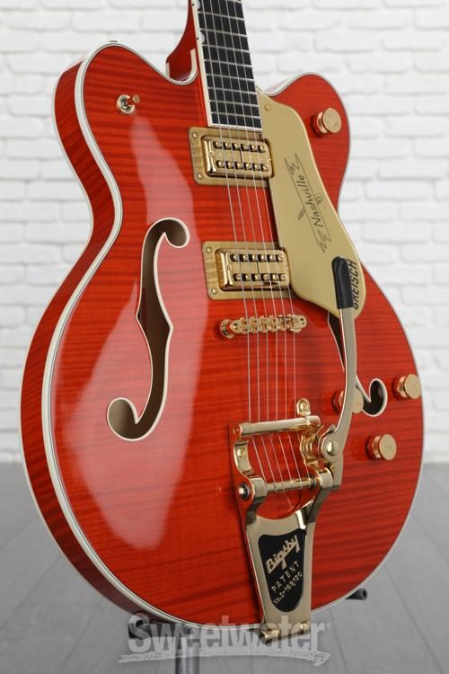 Gretsch G6620TFM Players Edition Nashville Center Block - Orange Stain,  Bigsby Tailpiece