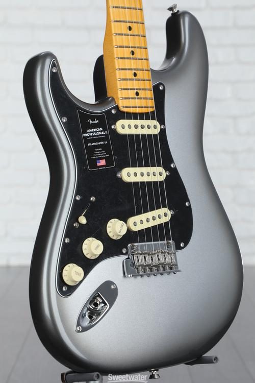 Fender American Professional II Stratocaster Left-handed - Mercury with  Maple Fingerboard