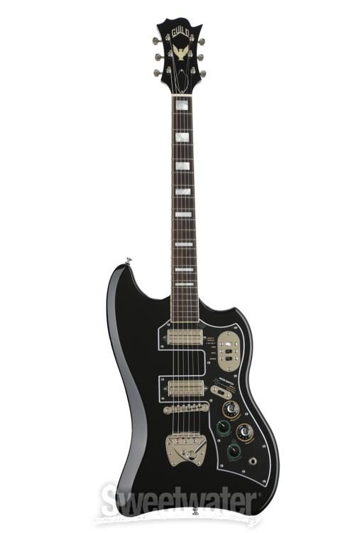 Guild S-200 T-Bird Electric Guitar - Black | Sweetwater
