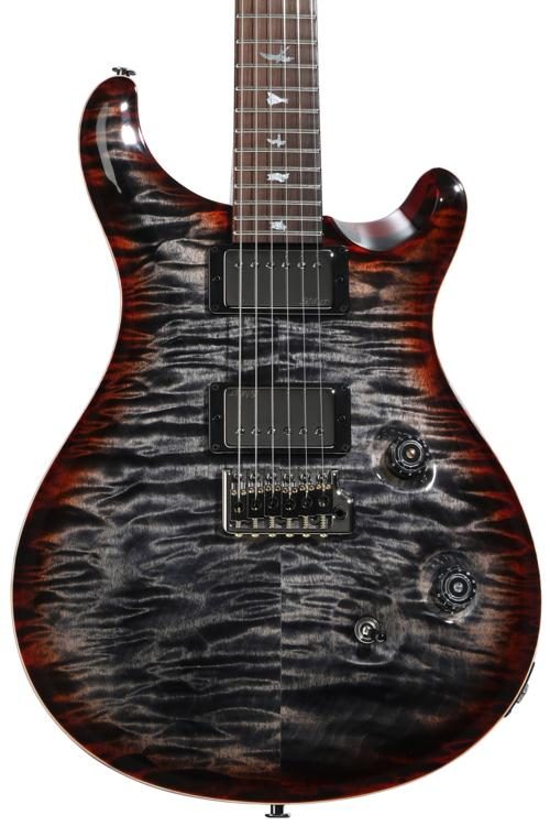 PRS Wood Library Custom 24 10-Top Electric Guitar - Charcoal