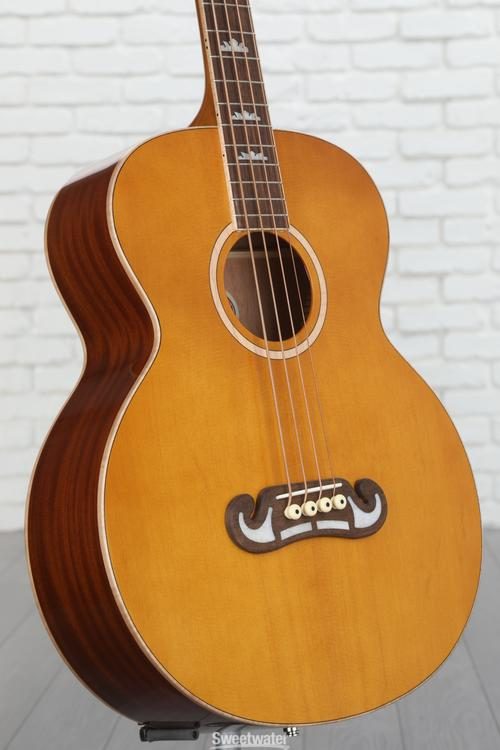 Epiphone El Capitan J-200 Studio Acoustic-electric Bass Guitar - Aged  Vintage Natural