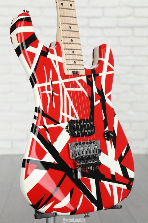 EVH Striped Series - Red with Black and White Stripes