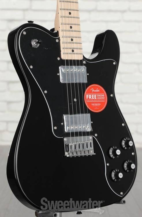 Squier Affinity Series Telecaster Deluxe Electric Guitar - Black with Maple  Fingerboard