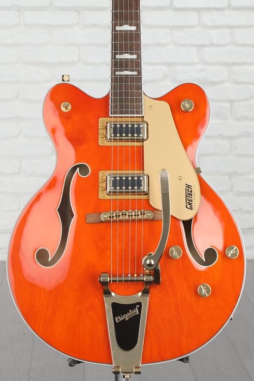 Gretsch G5422TG Electromatic Classic Hollowbody Double-Cut Electric Guitar  with Bigsby - Orange Stain