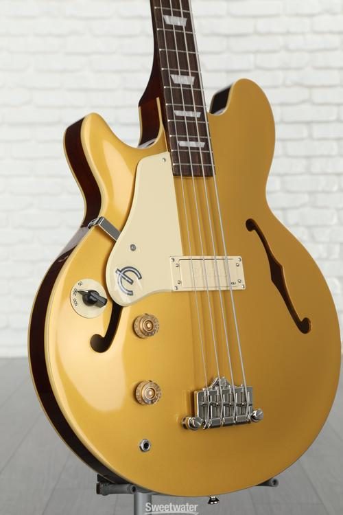 Epiphone Jack Casady Artist Series Signature Bass Left-handed - Metallic  Gold