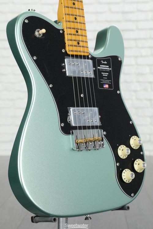 Fender American Professional II Telecaster Deluxe - Mystic Surf Green with  Maple Fingerboard
