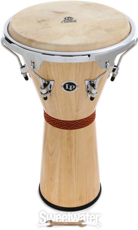 Latin Percussion Aspire Tunable Djembe Natural with Chrome Sweetwater