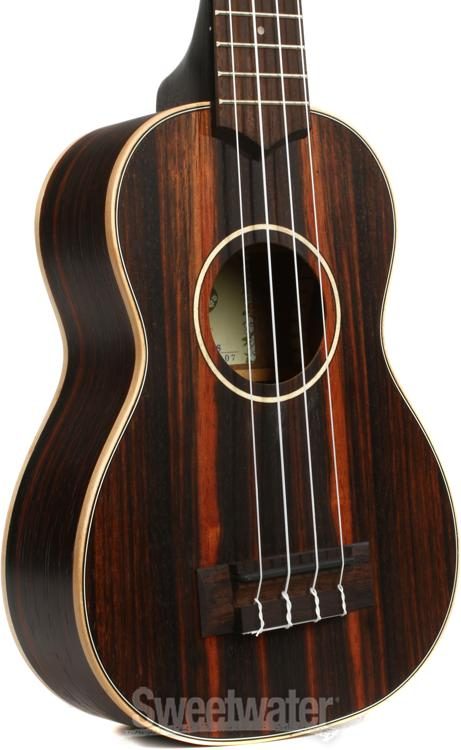 Kala KA-EBY-S Soprano Ukulele - Striped Ebony