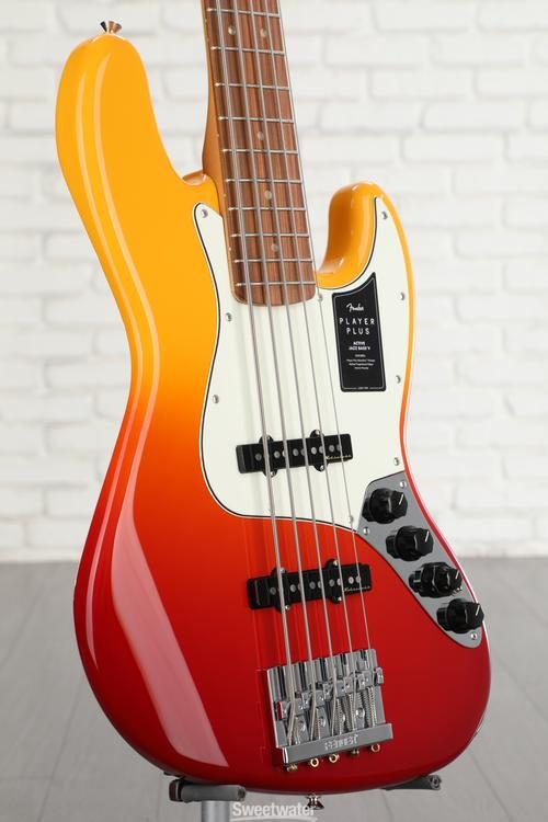 Fender Player Plus Active Jazz Bass V - Tequila Sunrise with Pau Ferro  Fingerboard