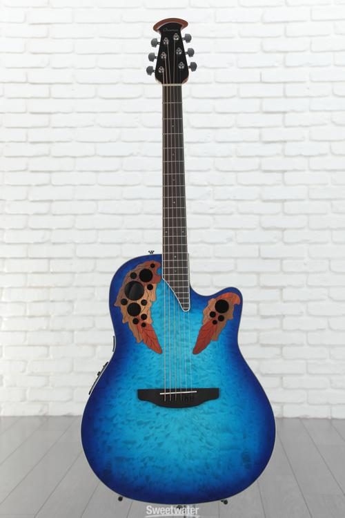 Ovation Celebrity Elite CE48P-RG Super Shallow Acoustic-Electric Guitar -  Regal to Natural