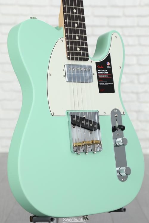 Fender American Performer Telecaster Hum - Satin Surf Green with Rosewood  Fingerboard