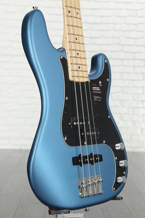 Fender American Performer Precision Bass - Satin Lake Placid Blue with  Maple Fingerboard