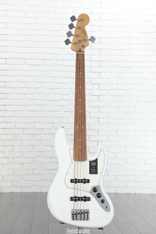 Fender Player Jazz Bass V - Polar White with Pau Ferro Fingerboard