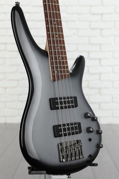 Ibanez Standard SR305E 5-string Bass Guitar - Metallic Silver Sunburst