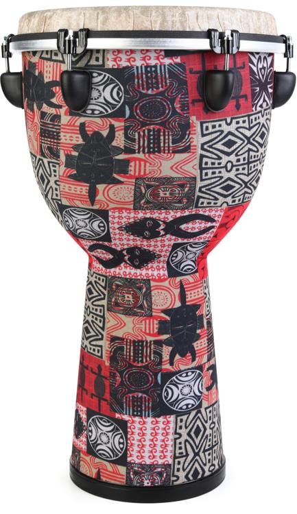 Remo Designer Series Apex Djembe - 12 inches, Red Kinte | Sweetwater