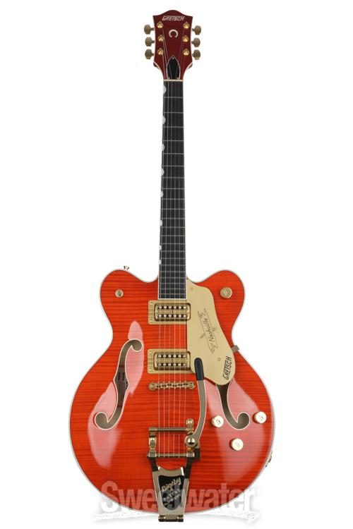 Gretsch G6620TFM Players Edition Nashville Center Block - Orange Stain,  Bigsby Tailpiece