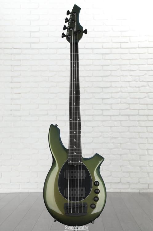 Ernie Ball Music Man Bongo 5 Bass Guitar - Emerald Iris, Sweetwater  Exclusive