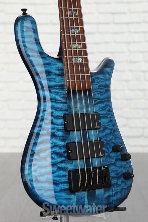 Spector USA NS-5XL Bass Guitar - Black And Blue Gloss