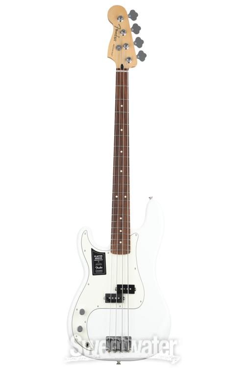 Fender Player Precision Bass Left-handed - Polar White with Pau Ferro  Fingerboard