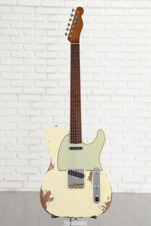 Fender Custom Shop GT11 1963 Heavy Relic Telecaster - Vintage White with  Roasted Flamed Maple Fingerboard - Sweetwater Exclusive