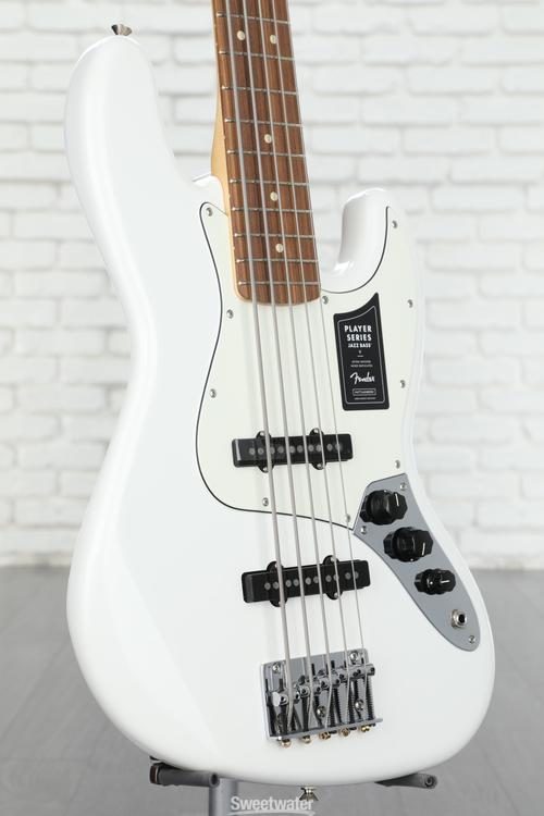 Fender Player Jazz Bass V - Polar White with Pau Ferro Fingerboard