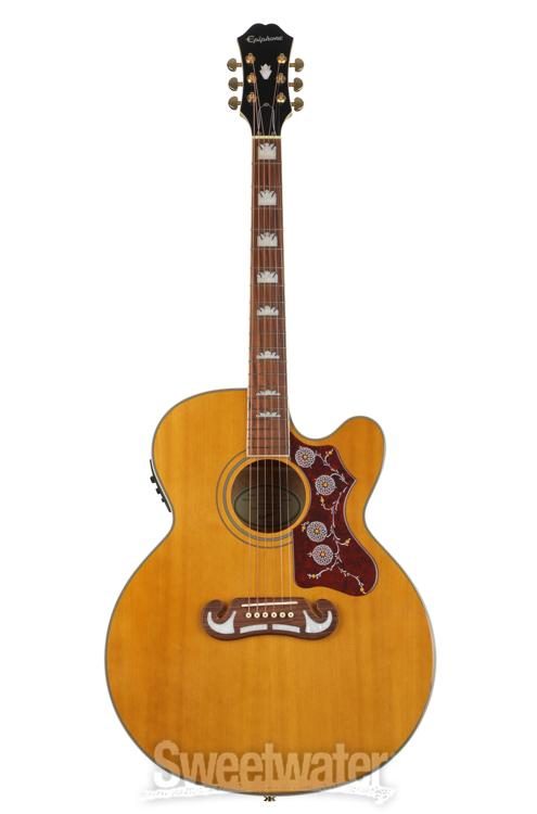 Epiphone J-200EC Studio Acoustic-Electric Guitar - Vintage Natural