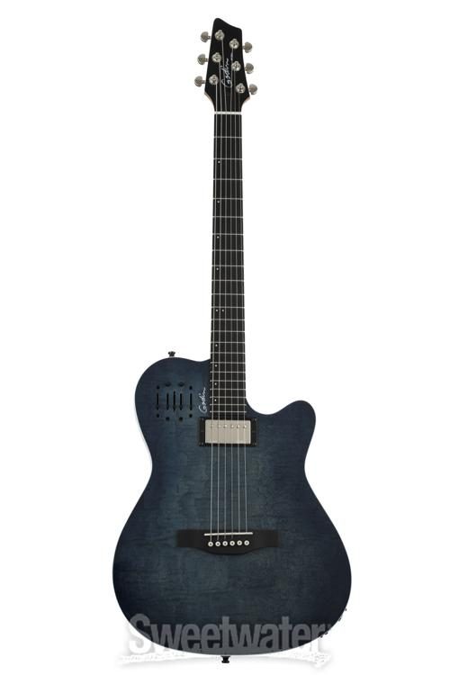 Godin A6 Ultra - Denim Blue Flame | Sweetwater