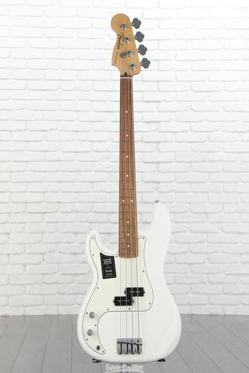 Fender Player Precision Bass Left-handed - Polar White with Pau