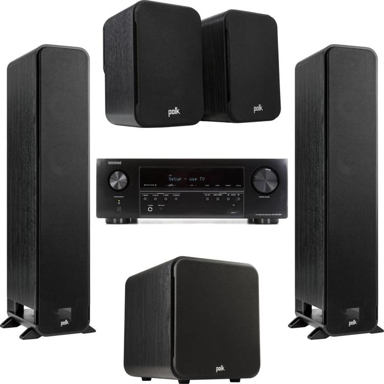 Denon AVR-S570BT 70-watt, 5.2-channel 8K A/V Receiver and Polk