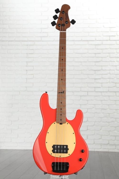 Sterling By Music Man Pete Wentz Signature StingRay Bass Guitar - Fiesta Red