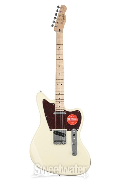Squier Paranormal Offset Telecaster - Olympic White with Tortoiseshell  Pickguard