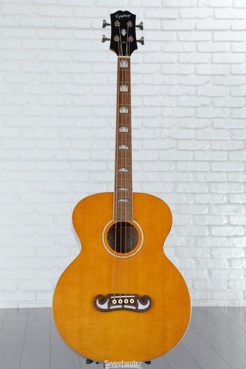 Epiphone El Capitan J-200 Studio Acoustic-electric Bass Guitar - Aged  Vintage Natural | Sweetwater