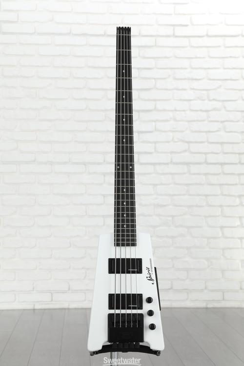 Spirit XT-25 5-string Bass Guitar - White - Sweetwater