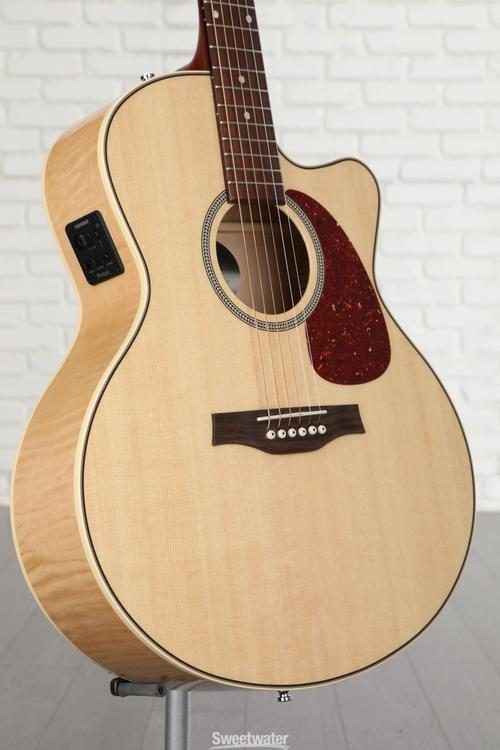 Seagull Guitars Performer Cutaway Mini-Jumbo Flame Maple Acoustic-electric  Guitar - Natural