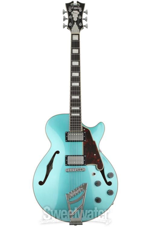 D'Angelico Premier SS - Ocean Turquoise with Stairstep Trapeze Tailpiece