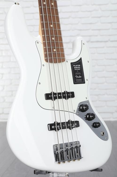 Fender Player Jazz Bass V - Polar White with Pau Ferro Fingerboard