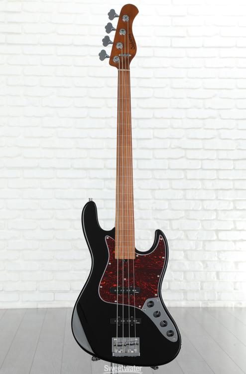 Sadowsky MetroExpress Vintage JJ Bass Fretless, 4-string - Black High Polish