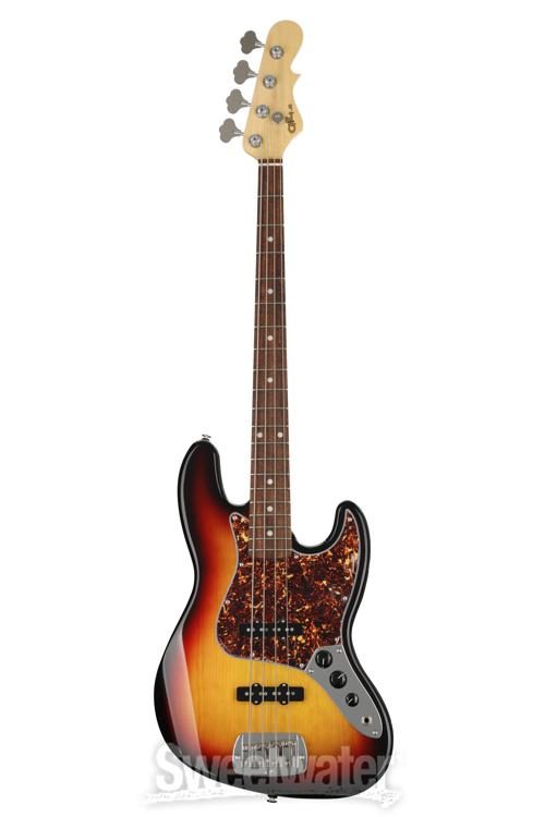 G&L Fullerton Deluxe JB Bass Guitar - 3-Tone Sunburst with