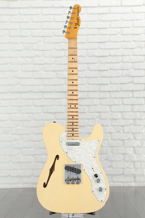 Fender Custom Shop 1968 Telecaster Thinline Journeyman Relic - 3 Tone  Sunburst - Eddie's Guitars