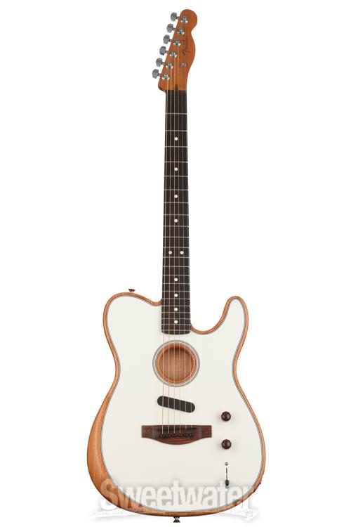 Fender Acoustasonic Player Telecaster Acoustic-electric Guitar - Arctic  White with Rosewood Fingerboard