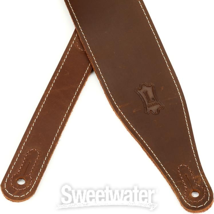 Levy's Leathers, M70-WAL, 1½ leather guitar strap, Walnut