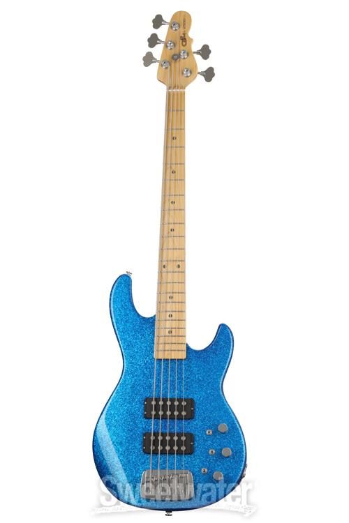 G&L Fullerton Deluxe L-2500 Bass Guitar - Blue Flake | Sweetwater