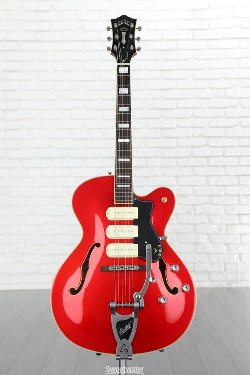 GUILD X-350 STRATFORD Scarlet Red エレキギター-