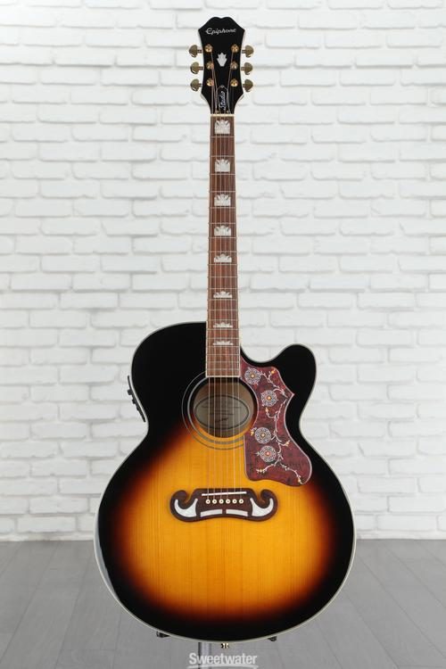 Epiphone J-200EC Studio Acoustic-Electric Guitar - Vintage Sunburst