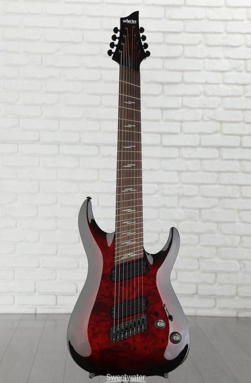 Schecter Omen Elite-8 Multiscale 8-string Electric Guitar - Black Cherry  Burst
