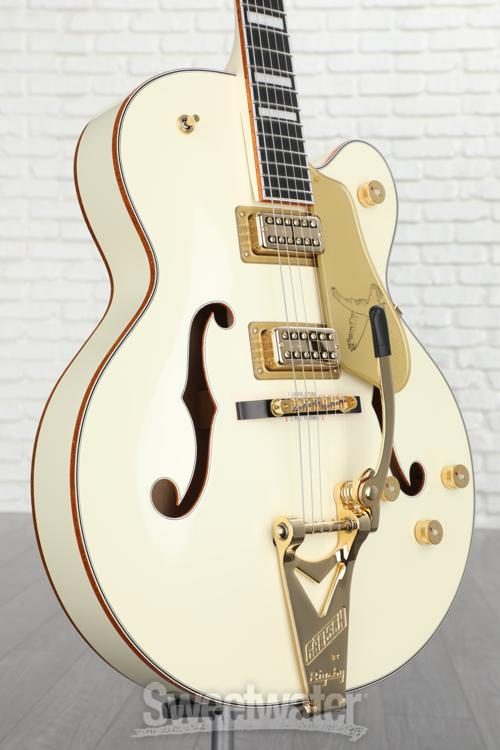 Gretsch G6136T-MGC Michael Guy Chislett Signature Falcon with Bigsby  Electric Guitar - Vintage White with Ebony Fingerboard