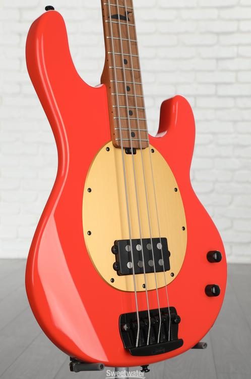 Sterling By Music Man Pete Wentz Signature StingRay Bass Guitar - Fiesta Red