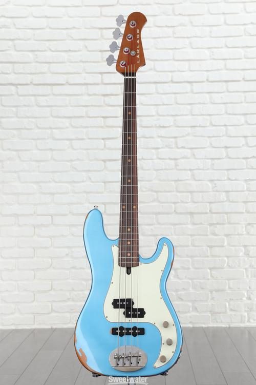 USA Classic 44-64 PJ Aged Bass Guitar - Lake Placid Blue, Sweetwater  Exclusive - Sweetwater