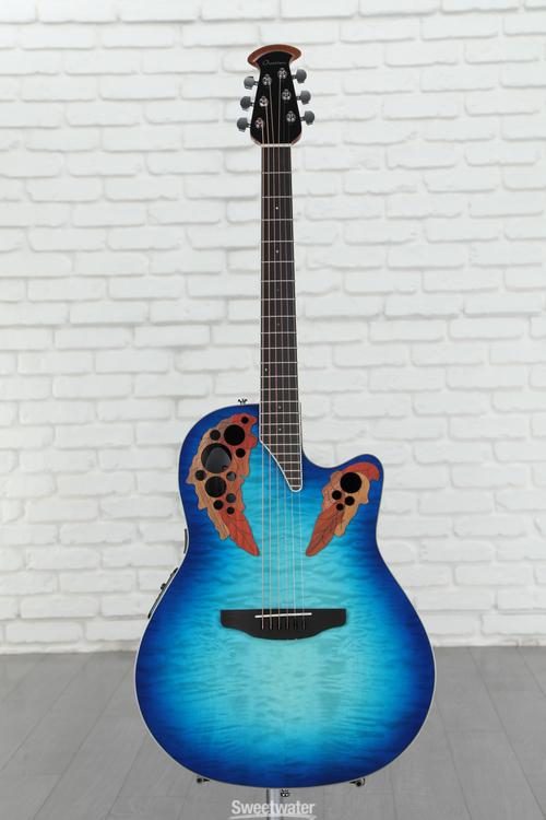 Ovation Celebrity Elite CE48P-RG Super Shallow Acoustic-Electric Guitar -  Regal to Natural