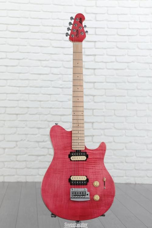 Sterling By Music Man Axis Flame Maple Electric Guitar - Stain Pink